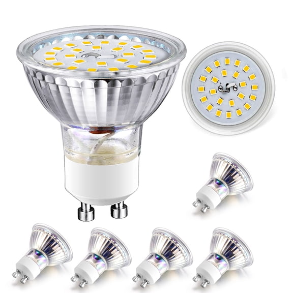 Ruiandsion 6-Pack GU10 LED Spot Light Bulbs,6W 400 LM 5000K Daylight White,Indoor Bulbs Replacement for Retail Lighting