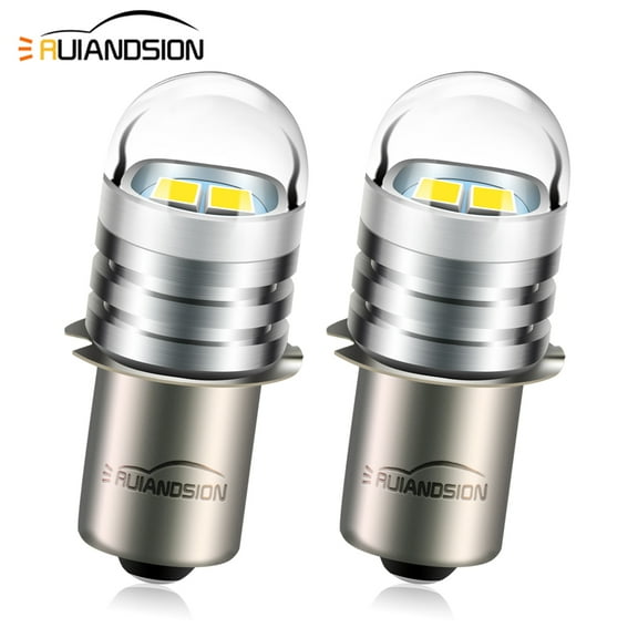 Ruiandsion 6V P13.5S 100LM White Flashlight Bulb,Candles Light Bulbs LED Pack of 2