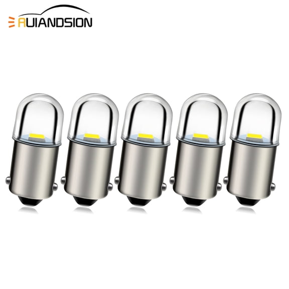 Ruiandsion AC 6V BA9S LED Bulbs BA9 53 57 1895 64111 White 2835 1SMD LED Bulbs for Car Interior Side Door Courtesy Lights Map Lights(Pack of 5)