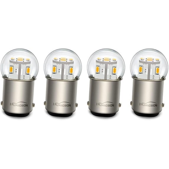 Ruiandsion BA15D LED Bulb 24V Warm White Replacement for Car Trailer Marine RV Camper Boat Tail Lights 4pcs