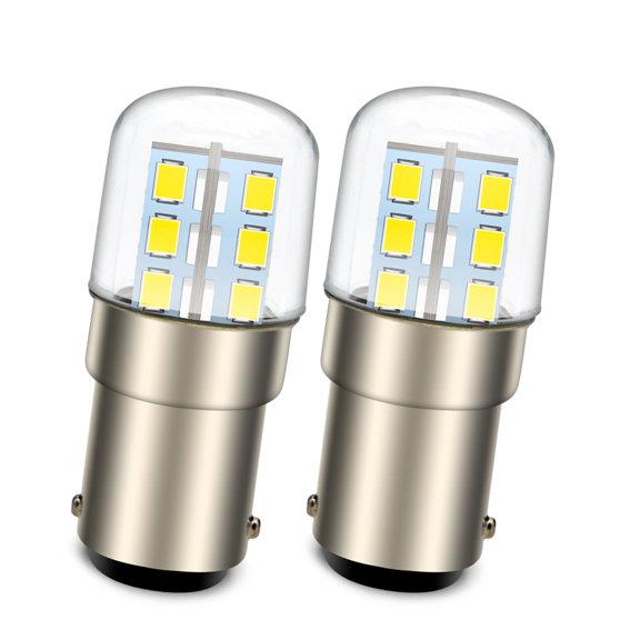 Ruiandsion BA15D White 6000K LED Light Bulb 12-80V Wide Voltage 2W 720LM IP65 Waterproof,(pack of 2)