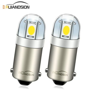 Ruiandsion BA9S LED Bulb 6V BA9 1895 Replacement Bulbs for Car Interior Dome Map License Plate Glove Box Lights，White (Pack of 2)