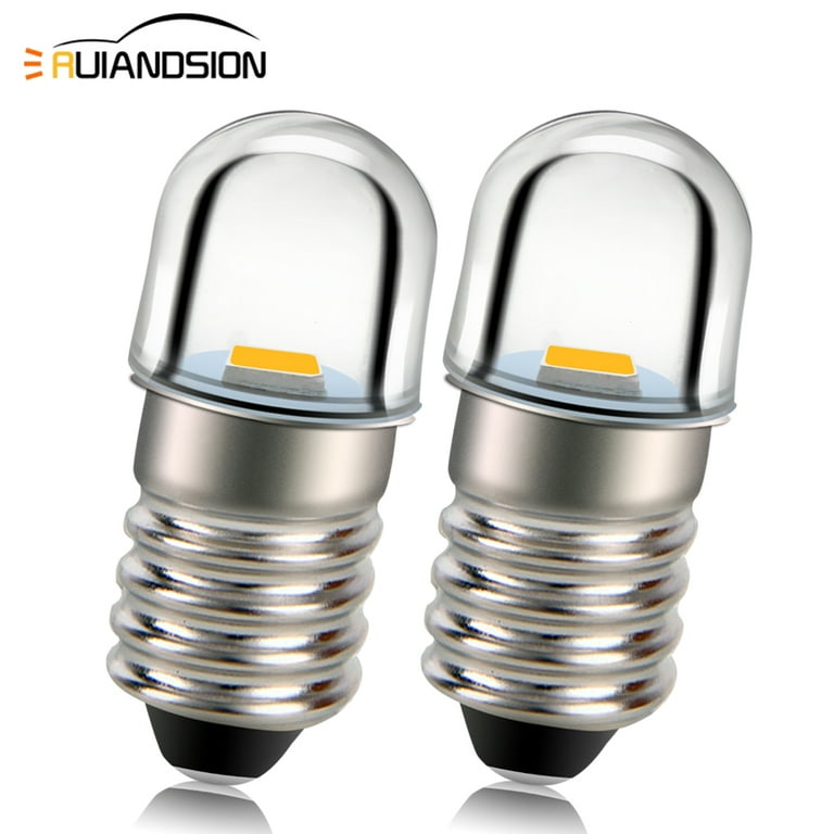 Ruiandsion E10 LED Flashlight Torch Light Bulb Work Light 3V Non-Polarity 6000K White 4pcs - Foto 6