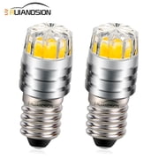 Ruiandsion E10 Base LED Bulb, DC 3V 0.36W 100Lumen Warm White 4300K, Waterproof for Flashlights, 2-Pack
