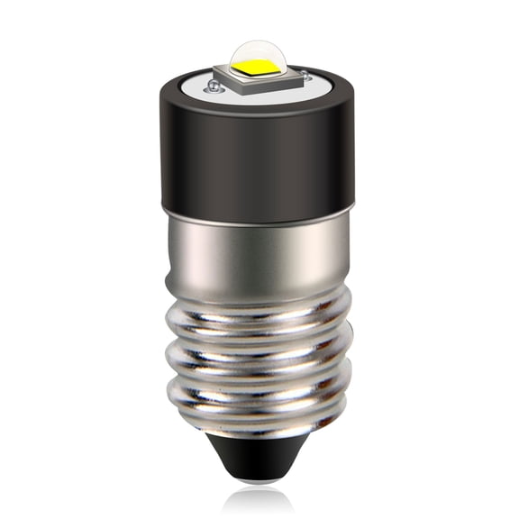 Ruiandsion E10 Flashlight LED Bulb,18V 1.5W 6000K White Polarity-Free, for Work Light and Tool Light,1-Pack