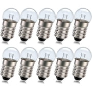 Ruiandsion E10 Miniature Halogen Bulb,10-Pack,3.8V 1.9W 100LM Warm White 3000K Replacement for Flashlights, Indicator Lights, Microscope Light
