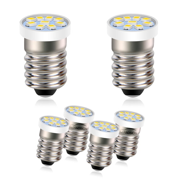 Ruiandsion E10 LED Bulb, 24V 0.48W 300Lumens Warm White, Replacement for Tractor Trailer, 6-Pack