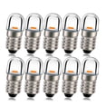 thumbnail image 1 of Ruiandsion E10 LED Bulb 24V E10 Base Socket Yellow Replace Torch Flashlight Bulbs,Non-Polarity 10pcs, 1 of 1