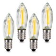 thumbnail image 1 of Ruiandsion E10  LED Bulb, 6V 0.5W 100LM Warm White 3000K, Candle Flame for Holiday Decor, 4-Pack, 1 of 9
