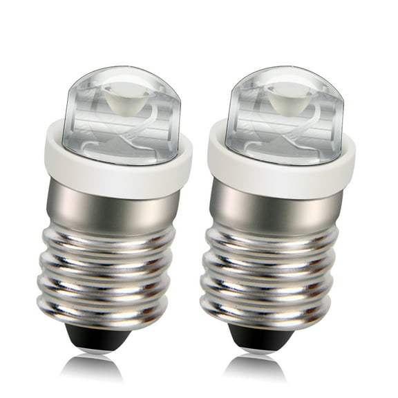 Ruiandsion E10 LED Bulb Flashlight Torch for Home Bedroom Decor Lights 6-12V Yellow 2pcs