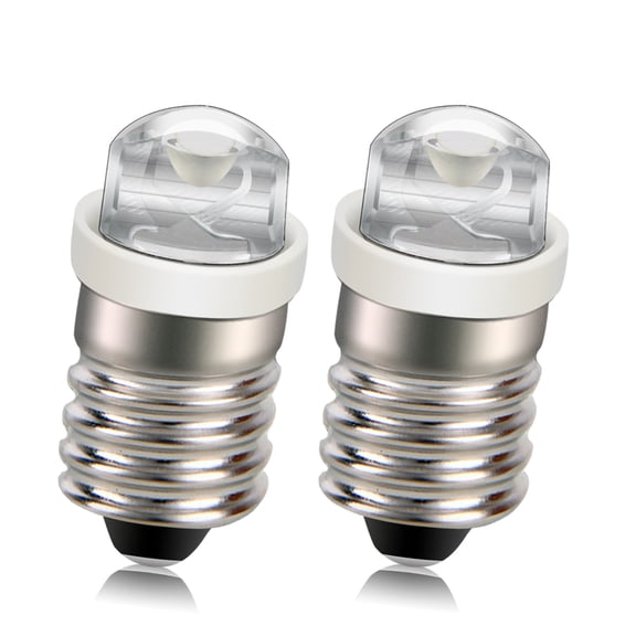 Ruiandsion E10 LED Bulb Screw Base Lamp Flashlight Torch 6-12V 100LM Red Pack of 2