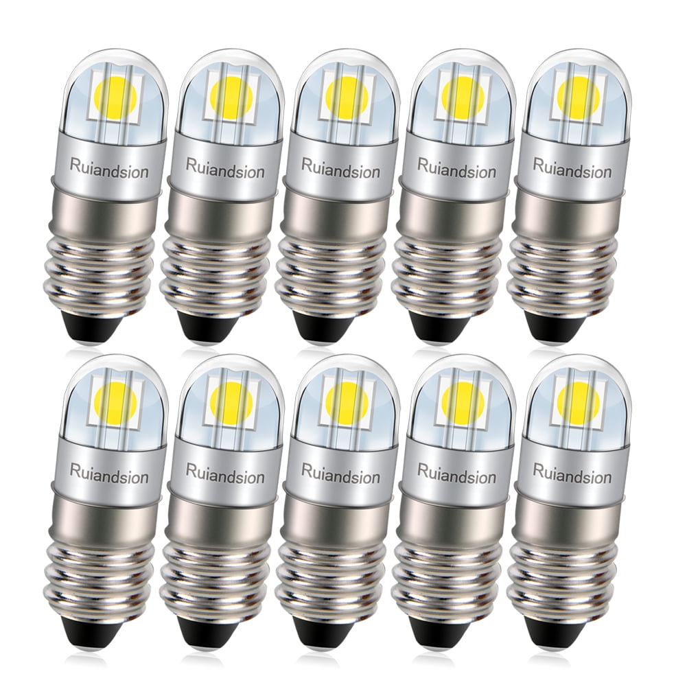 Ruiandsion E10 LED Flashlight Torch Light Bulb Work Light 3V Non ...