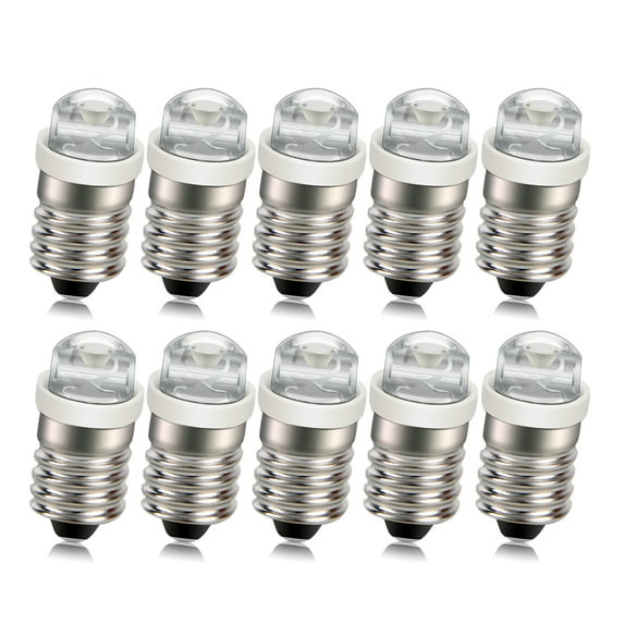 Ruiandsion E10 LED Light Bulb Festival Decoration Light Replacement Blue 3V Pack of 10