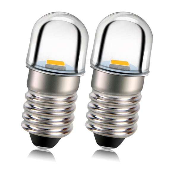 Ruiandsion E10 Mini LED Bulb Warm White 2835 LED 4.5V 150 Lumen for Outdoor Bicycle Light Flashlight Camping and Emergency Lighting,2Pcs