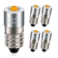 thumbnail image 1 of Ruiandsion E10 Miniature LED Bulb,1.8W Warm White 4300K, Wide Voltage 6-30V DC for Camping Lanterns,5-Pack, 1 of 10