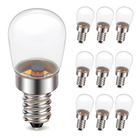 Ruiandsion 10-Pack E12 /C7 LED Light Bulbs, 1W (Equivalent to 20W), 110V AC, 200 LM, Warm White 3000K, for Wall Sconces and Ceiling Fan