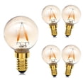 thumbnail image 1 of Ruiandsion E12 Filament LED Bulb, G40 Low Voltage 12-24V 1W 80LM 2200K Warm White for Vintage Edison Style Decorative Lighting, 5 Pack, 1 of 9