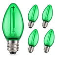 thumbnail image 1 of Ruiandsion E12 Green 110V Candle LED Bulb for Christmas Decoration Halloween String Lights Party and Holiday Ambiance Lighting,Pack-5, 1 of 10