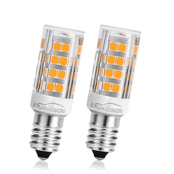 Ruiandsion E12 LED Linght Bulb, 4W 350LM Warm White 3000K, 110-130V for Table Lamp, 2-Pack