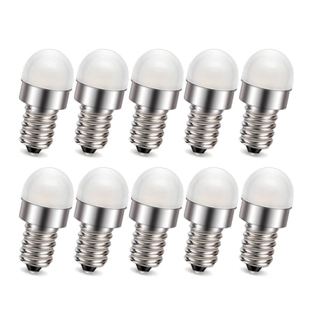 Ruiandsion E12 LED Bulb, 1W 110V 100LM 6000K Daylight White for Appliance Night Light , Replacement,10-Pack