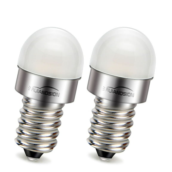 Ruiandsion E12 LED Bulb, 1W 110V 100LM 6000K Daylight White for Appliance Night Light , Replacement,2-Pack