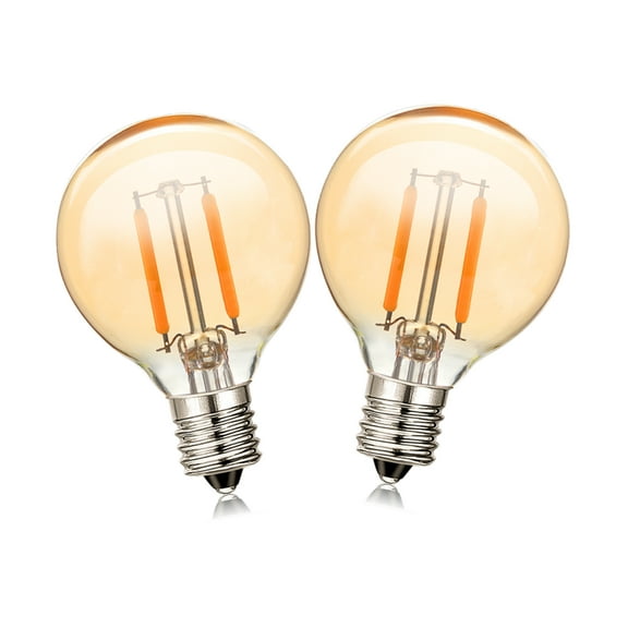 Ruiandsion E12 LED Bulb Warm White 100LM 110-130V 2200K 30000Hrs Long Life for Ambient Garden Bedroom,(Pack of 2)