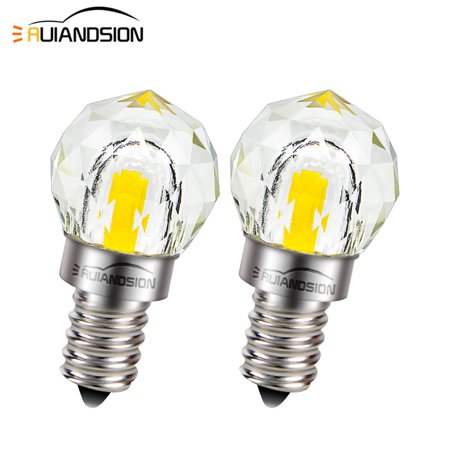 Ruiandsion E12 LED Bulb White 300 LM 6000K 100-120V Spherical Diamond Cut Glass 360 Degree for Room and Hotel Chandelier,(pack of 2)