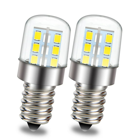 Ruiandsion E12 LED Interior Light 85-265V 2835 24SMD for Ceiling Fan Chandelier Salt Light White 2pcs