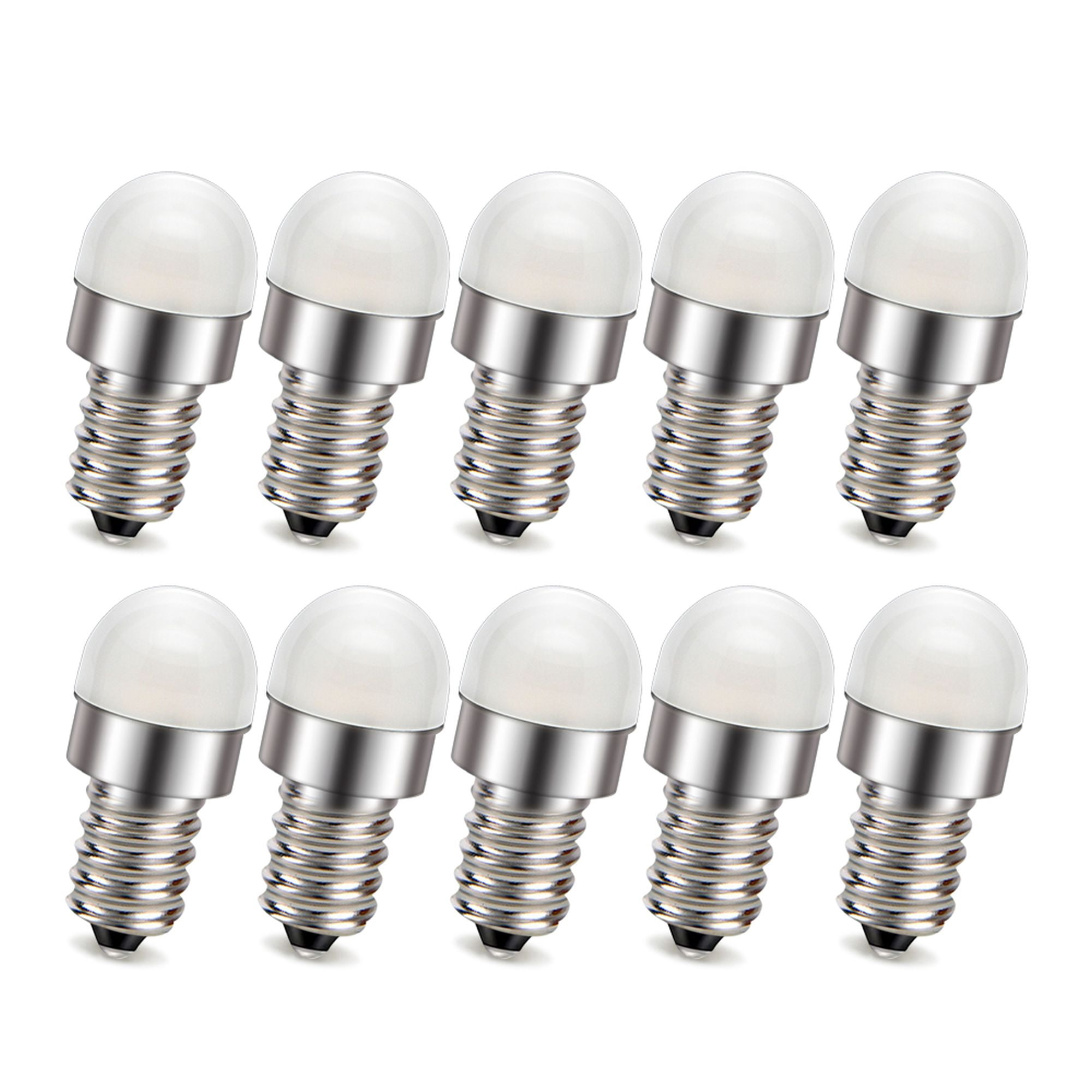 Ruiandsion E12 Warm White LED Bulb E12 Base 1W 100 Lumen 4300K Wide Voltage AC 85-265V for Indoor Home Lighting Chandelier,Pack-10