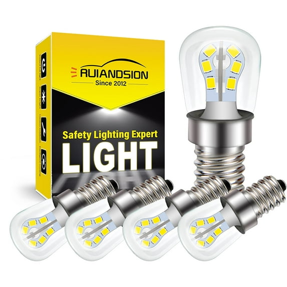 Ruiandsion E14 White LED Bulb, SES Base, 24V AC/DC, 2W 1200 LM White, for Solar Light, 5-Pack