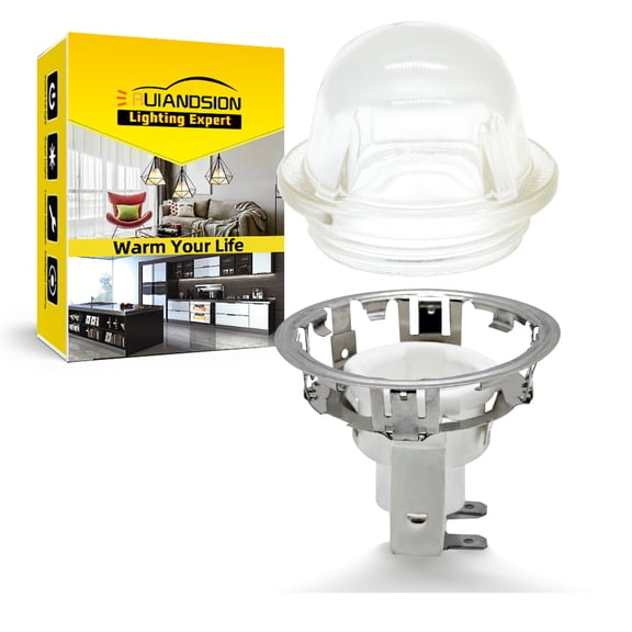 Ruiandsion E14 Light Socket Holder Base for Microwave and Oven W07 Model Replaceable Cover Heat Resistant up to 500°C AC 110-240V,Pack-1