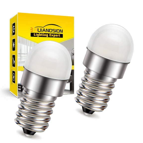 Ruiandsion E14 LED Bulb, 12V 1W Warm White 3000K 100LM for Low Voltage Lamps in RV  ,Antique Lighting,2-Pack