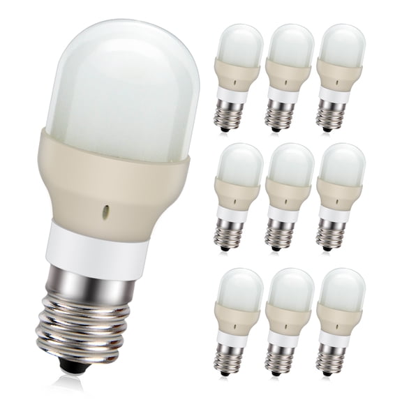 Ruiandsion 10-Pack E17 LED Bulbs, 85-265V Wide Voltage 2W (Eqv 20W Halogen) 2200LM 6000K Daylight, for Chandelier Crystal Pendant Light Decorative