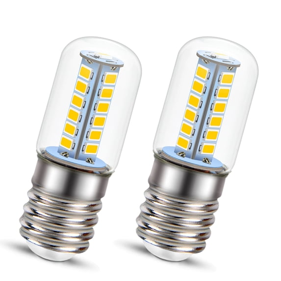 Ruiandsion LED E17 Bulbs, 2W 500 Lumen, Warm White, AC110-130V, Microwave Lighting, Stove Lights, Range Hood (Pack of 2)