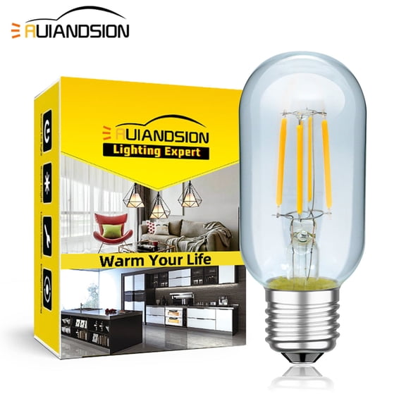Ruiandsion E27 Decorative LED Bulb, Retro Filament Style, 4W 2700K Warm White 400LM, 3V DC,Replacement for Party and Festival,1-Pack