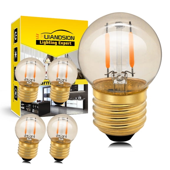Ruiandsion G40 LED Globe Bulb, E26 Base 12-24V AC/DC Low Voltage, 2200K Vintage Candle Light, No Flicker for Home Decor, Outdoor Decor,5-Pack