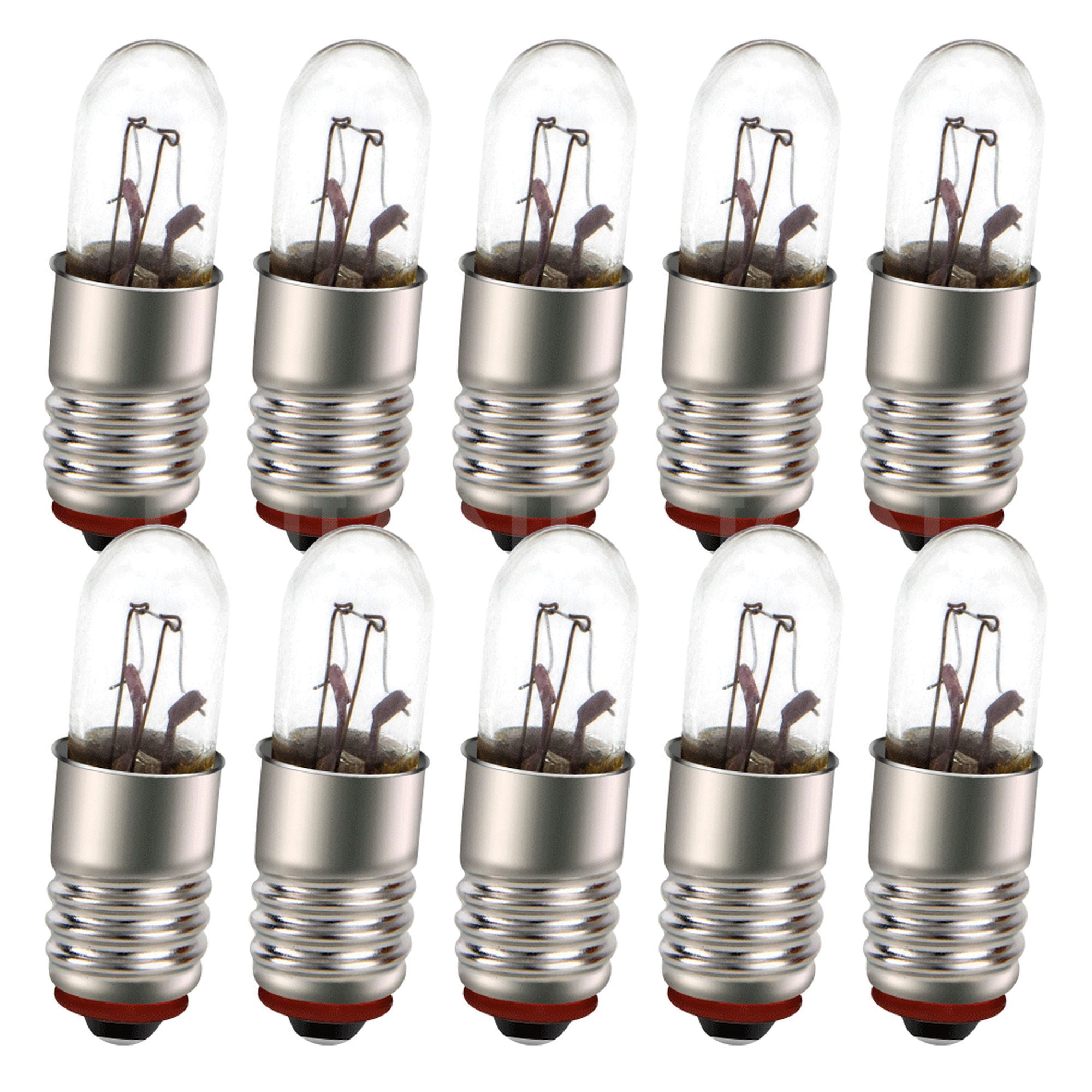 Flashlight Halogen Ruiandsion E5 Base Miniature Halogen Light,10-Pack,3V 0.45W 80LM 3000K ...
