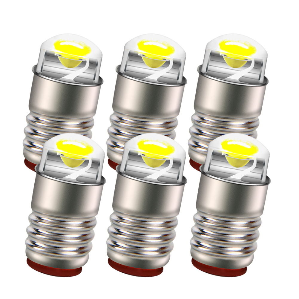 Ruiandsion 4 Lampadine LED E5 A Vite - 24V, 60 Lumen, Colore Bianco, Per Modellini Ferroviari E Plastici, Durata 50.000 Ore