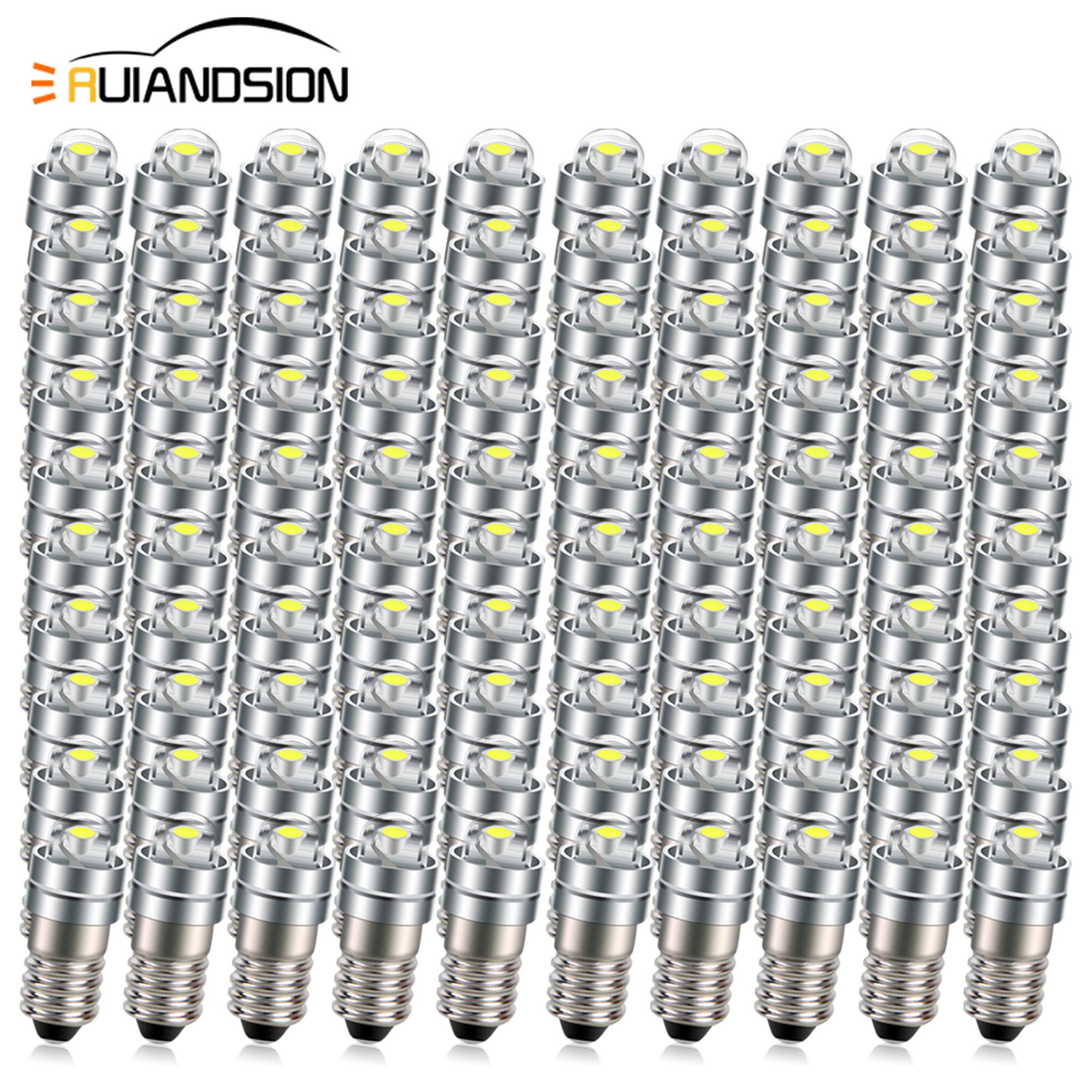 Ruiandsion Lampadine LED E5/E5.5 24V Bianco - Set Da 4, 60 Lumen, Per Modellismo Ferroviario E Presepi