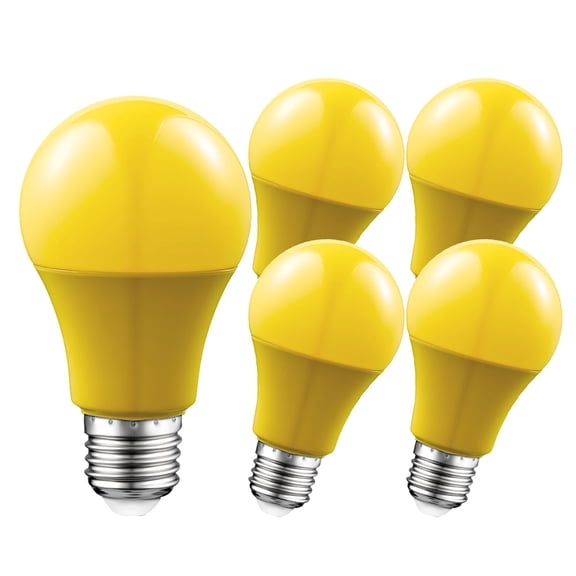 Ruiandsion E26/E27 LED Bulb,4-Pack,9W Yellow,85-265V(110V/220V), Replacement for Holiday Christmas Decor String Lights