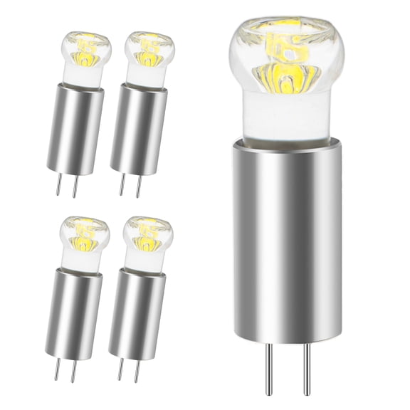 Ruiandsion G4 Bi-Pin LED Bulb,DC12V 1.5W(10W Halogen) 200 LM 6000K White for RV Camper Yacht Outdoor Low Voltage Light Replacement,5Pcs