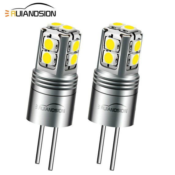 Ruiandsion G4 T3 LED Landscape Bulbs 3.36W 10-40V, 6000k White, G4 Bi-Pin Light Bulbs for Landscape Lighting,600LM,No Flicker (2Pack)