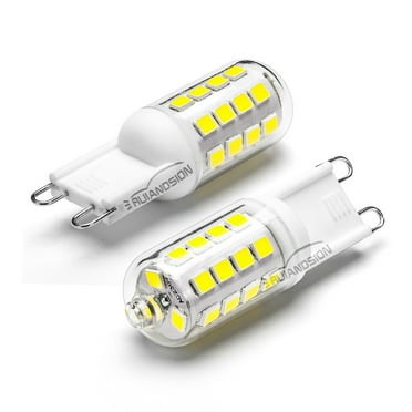 Ruiandsion G9 LED Bulb AC 220-240V 40 Watt T4 G9 Halogen Equivalent,White Chandelier Lighting Home Lighting - Pack of 2