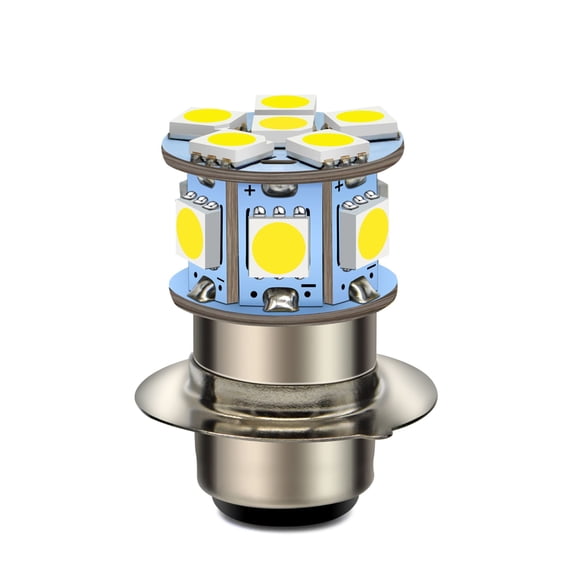 Ruiandsion H6M Motorcycle Headlight LED Bulb,6V 200LM 6000K White Plug and Play Hi/Lo Beam,Replacement for Scooter ATV,1-Pack