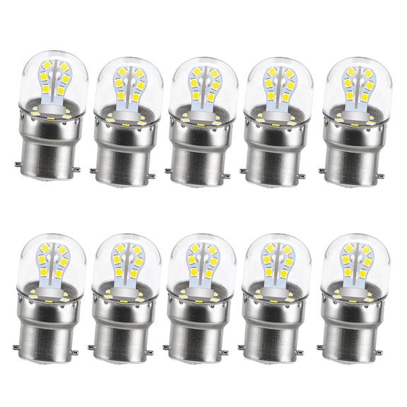Ruiandsion LED Bulb B22 Bright White 2835 Chips 30-LED Waterproof AC 85-265V Wide Voltage for Table Lamp Garden Lighting,(pack of 10)