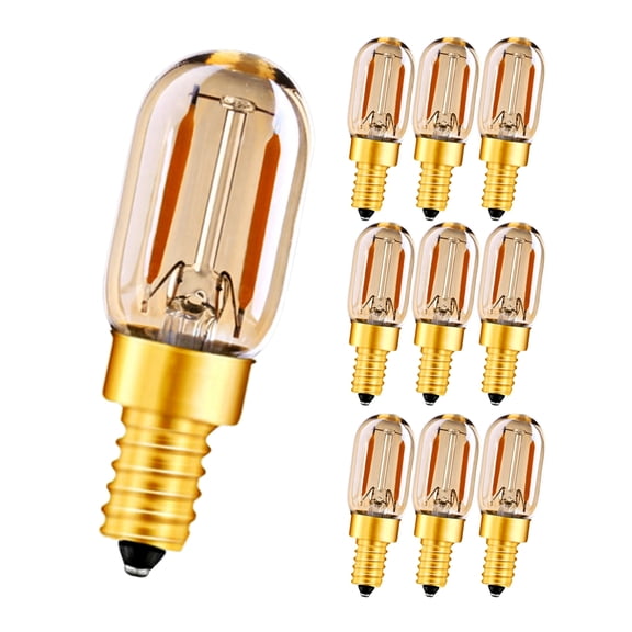 Ruiandsion E12 LED Bulbs, 12-24V AC/DC 1W 2200K Amber, Dimmable,for Chandelier Night Light Patio String Lights, 10-Pack