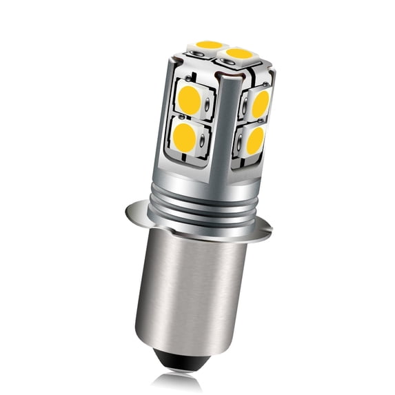 Ruiandsion P13.5S LED Flashlight Bulb, 6-40V Wide Voltage(6V, 9V, 12V, 15V, 18V, 19.2V, 24V,36V) 300LM Warm White, for Lantern,Work Light