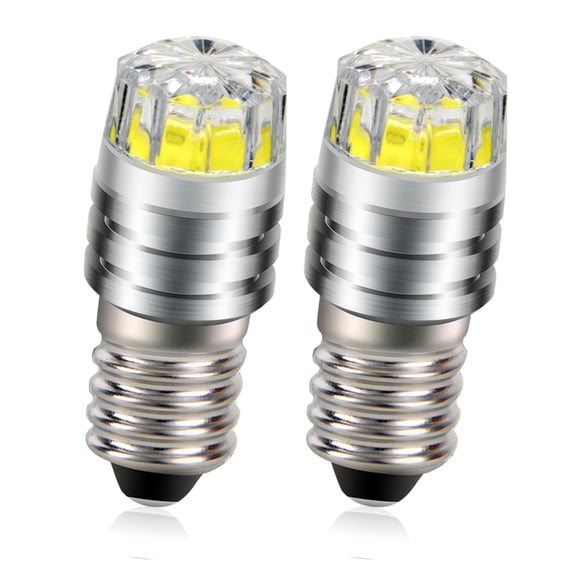 Ruiandsion Mini COB Light Bulb E10 White 6V 150LM for Low Voltage Bike Light Flashlight and Outdoor Camping Gear,2 Pcs