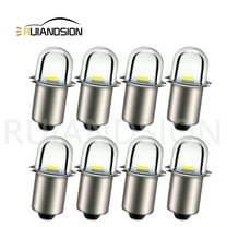 Ruiandsion P13.5S 3V LED Flashlight Bulb Torch Spear Bulb White Non-Polarity（Pack of 8）