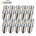 thumbnail image 1 of Ruiandsion 10-Pack P13.5S PR2 Base LED Bulbs,3V 0.45W 300LM Upgrade 3000K Warm Yellow for Bike Light Headlamp, 1 of 8